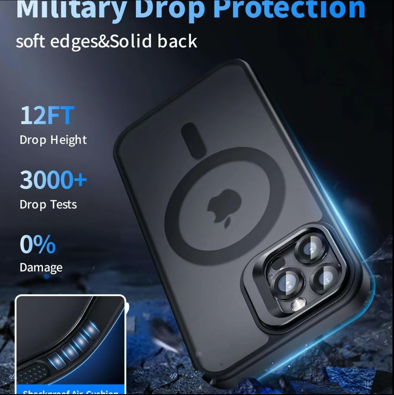 3-in-1 iPhone Case | Kickstand + MagSafe + Camera Lens Protection