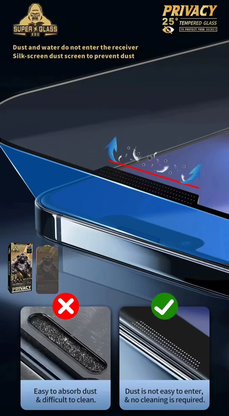 Gorilla Privacy Glass – Anti-Spy Tempered Glass Screen Protectors for iPhone