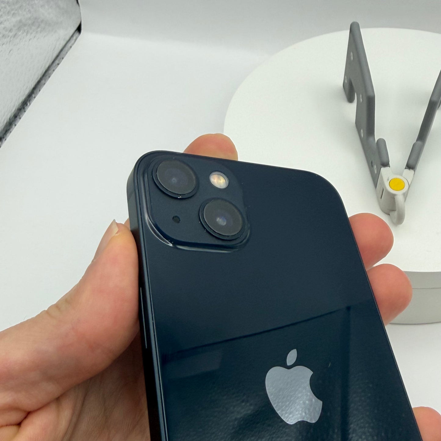 iPhone 13 Midnight back glass and dual camera close-up