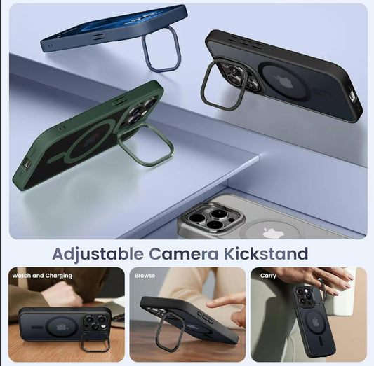 3-in-1 iPhone Case | Kickstand + MagSafe + Camera Lens Protection